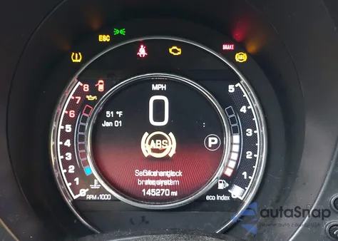 2015 Fiat 500 Abarth z USA, uszkodzony, nr VIN 3C3CFFFH7FT568192